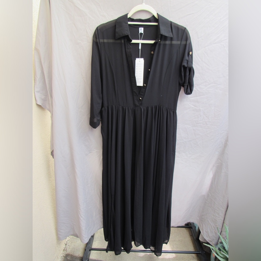 Sheer Black Ezpopsy dress, NWT